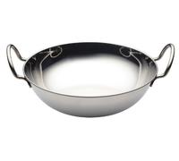 KitchenCraft World of Flavours - Plat de Service Balti, Style Indien, Acier Inoxydable, 26 cm