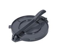 KitchenCraft World of Flavours Presse à tortilla argentée, Presse de métal pour utilisation comme circulaire Presse de pâte, 20 x 25 cm, boîte de cadeau, 1 pc.