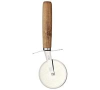 KitchenCraft World of Flavours - Roulette à Pizza avec Manche en Bois Sculpté à la Main, Bois d'Acacia / Acier Inoxydable, 19,5 cm