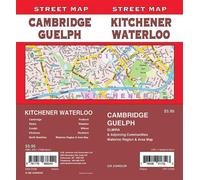 Kitchener / Waterloo / Cambridge / Guelph - Carte des rues de l'Ontario | GM Johnson