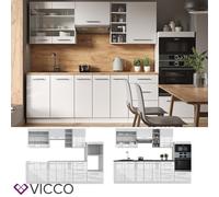 Kitchenette Bloc cuisine Cuisine intégrée Fame-Line 280 cm blanc Vicco