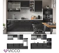 Kitchenette Bloc cuisine Cuisine intégrée Fame-Line 280cm blanc anthracite Vicco