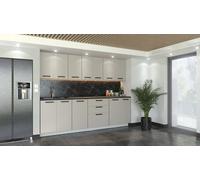 Kitchenette Bloc cuisine, ensemble de meubles de cuisine moderne KUCHNIA MILAN 260 cm Cachemire