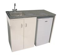 Kitchenette métal 120 x 60 cm - Lot de 2 - MOBIKA - RE-KI-087