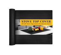 KitchenRaku Couvercle de plaque de cuisson - Protection anti-éclaboussures pour plaque vitrocéramique - Tapis étanche à la poussière - Pour plaques de cuisson à induction (noir élégant, 71 x 51 cm)