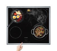 KitchenRaku Grand tapis de protection pour plaque à induction - 61 x 53 cm - En silicone translucide - Magnétique - Protection anti-rayures pour cuisinière à induction - Tapis multifonction en