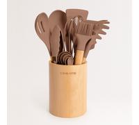 KITCHENWARE STUDIO - Utensiles De Cuisine En Silicone Et Bois Moka