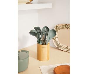 KITCHENWARE STUDIO - Utensiles De Cuisine En Silicone Et Bois Sauge