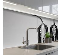 KitchenYeah© Crédence Adhésive Cuisine 60x150 cm Résistant À La Chaleur Plaque Adhesif Fond De Hotte Interieur Cuisson Sur Mesure Poivrons - Noirs - Blancs - Cadres de semences