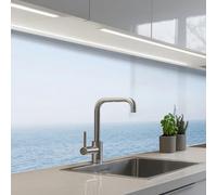 KitchenYeah© Crédence Adhésive Cuisine 60x200 cm Résistant À La Chaleur Plaque Adhesif Fond De Hotte Interieur Cuisson Sur Mesure Horizon - Voilier - Mer