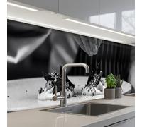 KitchenYeah© Crédence Adhésive Cuisine 60x300 cm Résistant À La Chaleur Plaque Adhesif Fond De Hotte Interieur Cuisson Sur Mesure Chef - garniture - plat
