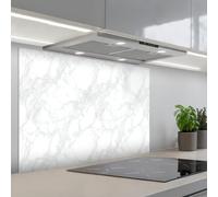 KitchenYeah© Crédence Adhésive Cuisine 60x90 cm Résistant À La Chaleur Plaque Adhesif Fond De Hotte Interieur Cuisson Sur Mesure Minimaliste - Veines blanches - veines grises