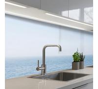KitchenYeah© Crédence Adhésive Cuisine 80x250 cm Résistant À La Chaleur Plaque Adhesif Fond De Hotte Interieur Cuisson Sur Mesure Horizon - Voilier - Mer