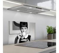 KitchenYeah© Credence Adhesive Pour Cuisine 40x60 cm Panneau Mural Adhesif Fond De Hotte Plaque Pvc Murale Peel And Stick Protege Mur Portrait - Thé - Femme