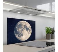 KitchenYeah© Credence Adhesive Pour Cuisine 50x70 cm Panneau Mural Adhesif Fond De Hotte Plaque Pvc Murale Peel And Stick Protege Mur Espace - Lune - Cosmos