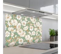 KitchenYeah© Credence Adhesive Pour Cuisine 55x80 cm Panneau Mural Adhesif Fond De Hotte Plaque Pvc Murale Peel And Stick Protege Mur Fleur - Art nouveau - Design