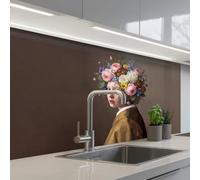 KitchenYeah© Credence Adhesive Pour Cuisine 60x100 cm Panneau Mural Adhesif Fond De Hotte Plaque Pvc Murale Peel And Stick Protege Mur Chef-d'œuvre - Moderne - Coloré