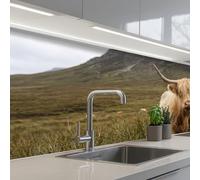 KitchenYeah© Credence Adhesive Pour Cuisine 60x150 cm Panneau Mural Adhesif Fond De Hotte Plaque Pvc Murale Peel And Stick Protege Mur Scotch highlander - Bergen - Champ d'herbe