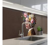 KitchenYeah© Credence Adhesive Pour Cuisine 60x250 cm Panneau Mural Adhesif Fond De Hotte Plaque Pvc Murale Peel And Stick Protege Mur Chef-d'œuvre - Moderne - Coloré