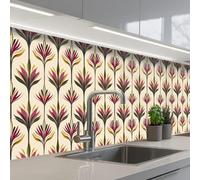 KitchenYeah© Credence Adhesive Pour Cuisine 60x300 cm Panneau Mural Adhesif Fond De Hotte Plaque Pvc Murale Peel And Stick Protege Mur Éventail - Motif - Coloré
