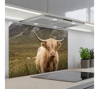 KitchenYeah© Credence Adhesive Pour Cuisine 60x90 cm Panneau Mural Adhesif Fond De Hotte Plaque Pvc Murale Peel And Stick Protege Mur Scotch highlander - Bergen - Champ d'herbe