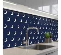 KitchenYeah© Crédence Adhésive Résistant À La Chaleur 60x250 cm Protection Mur Cuisine Panneaux Muraux Adhesif Panneau Decoratif Interieur Motif - Crinière - Bleu