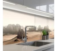 KitchenYeah© Crédence Adhésive Résistant À La Chaleur 60x250 cm Protection Mur Cuisine Panneaux Muraux Adhesif Panneau Decoratif Interieur Désert - Roches - Nature - Sable