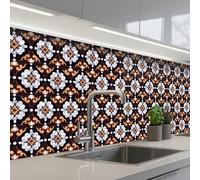 KitchenYeah© Crédence Adhésive Résistant À La Chaleur 80x300 cm Protection Mur Cuisine Panneaux Muraux Adhesif Panneau Decoratif Interieur Traditionnel - Élémentaire - Coloré