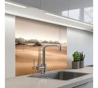 KitchenYeah© Crédence Adhésive Résistant À La Chaleur 80x80 cm Protection Mur Cuisine Panneaux Muraux Adhesif Panneau Decoratif Interieur Désert - Roches - Nature - Sable