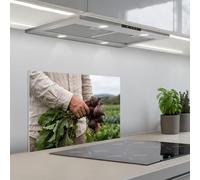 KitchenYeah© Credence Cuisine 40x60 cm Adhesif Protection Mur Plaque De Cuisson Plastique Rigide Revetement Murale À Coller Betteraves - Fraîches - Potager