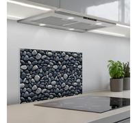 KitchenYeah© Credence Cuisine 40x60 cm Adhesif Protection Mur Plaque De Cuisson Plastique Rigide Revetement Murale À Coller Cool - Gris - Galets