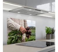 KitchenYeah© Credence Cuisine 50x70 cm Adhesif Protection Mur Plaque De Cuisson Plastique Rigide Revetement Murale À Coller Betteraves - Fraîches - Potager
