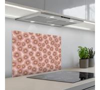 KitchenYeah© Credence Cuisine 50x70 cm Adhesif Protection Mur Plaque De Cuisson Plastique Rigide Revetement Murale À Coller Gerbera - Fleurs - Rose