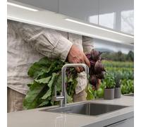 KitchenYeah© Credence Cuisine 60x200 cm Adhesif Protection Mur Plaque De Cuisson Plastique Rigide Revetement Murale À Coller Betteraves - Fraîches - Potager