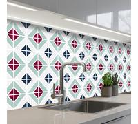 KitchenYeah© Credence Cuisine 60x250 cm Adhesif Protection Mur Plaque De Cuisson Plastique Rigide Revetement Murale À Coller Motifs - Carreaux - Abstrait