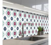 KitchenYeah© Credence Cuisine 60x350 cm Adhesif Protection Mur Plaque De Cuisson Plastique Rigide Revetement Murale À Coller Motifs - Carreaux - Abstrait