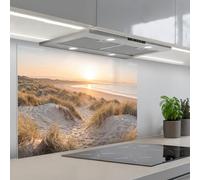 KitchenYeah© Credence Cuisine 60x90 cm Adhesif Protection Mur Plaque De Cuisson Plastique Rigide Revetement Murale À Coller Dunes - Plage - Mer