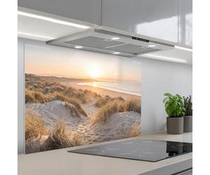 KitchenYeah© Credence Cuisine 60x90 cm Adhesif Protection Mur Plaque De Cuisson Plastique Rigide Revetement Murale À Coller Dunes - Plage - Mer