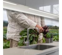 KitchenYeah© Credence Cuisine 80x150 cm Adhesif Protection Mur Plaque De Cuisson Plastique Rigide Revetement Murale À Coller Betteraves - Fraîches - Potager