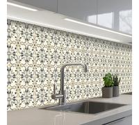KitchenYeah© Credence Cuisine 80x400 cm Adhesif Protection Mur Plaque De Cuisson Plastique Rigide Revetement Murale À Coller Floral - à motifs - coloré
