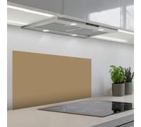 KitchenYeah© Crédence Cuisine À Coller 45x90 cm Protection Plaque De Cuisson Adhesif Plastique Rigide Dalle Murale Palette - Beige - Intérieur