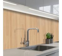 KitchenYeah© Crédence Cuisine À Coller 60x250 cm Protection Plaque De Cuisson Adhesif Plastique Rigide Dalle Murale Naturel - Bois - Étagère - Motifs