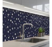 KitchenYeah© Crédence Cuisine À Coller 60x400 cm Protection Plaque De Cuisson Adhesif Plastique Rigide Dalle Murale Sakura - Fleurs - Japonais - Motifs