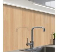 KitchenYeah© Crédence Cuisine À Coller 60x80 cm Protection Plaque De Cuisson Adhesif Plastique Rigide Dalle Murale Naturel - Bois - Étagère - Motifs