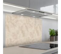 KitchenYeah© Crédence Cuisine À Coller 60x90 cm Protection Plaque De Cuisson Adhesif Plastique Rigide Dalle Murale Texture - Speckles - Beige