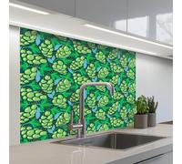 KitchenYeah© Crédence Cuisine À Coller 80x100 cm Protection Plaque De Cuisson Adhesif Plastique Rigide Dalle Murale Raisins - Grappe - Vert