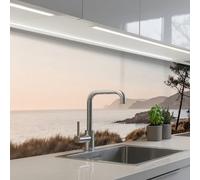 KitchenYeah© Crédence Cuisine À Coller 80x300 cm Protection Plaque De Cuisson Adhesif Plastique Rigide Dalle Murale Paysage - Littoral - Dunes