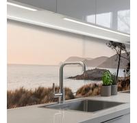 KitchenYeah© Crédence Cuisine À Coller 80x400 cm Protection Plaque De Cuisson Adhesif Plastique Rigide Dalle Murale Paysage - Littoral - Dunes