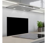 KitchenYeah© Credence Cuisine Adhesive 40x60 cm Protege Mur Revetement Mural Adhesif Parement Interieur À Coller Plaque Plastique Rigide Noir - Uni - Couleur