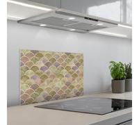 KitchenYeah© Credence Cuisine Adhesive 40x60 cm Protege Mur Revetement Mural Adhesif Parement Interieur À Coller Plaque Plastique Rigide Doux - Or - Coloré